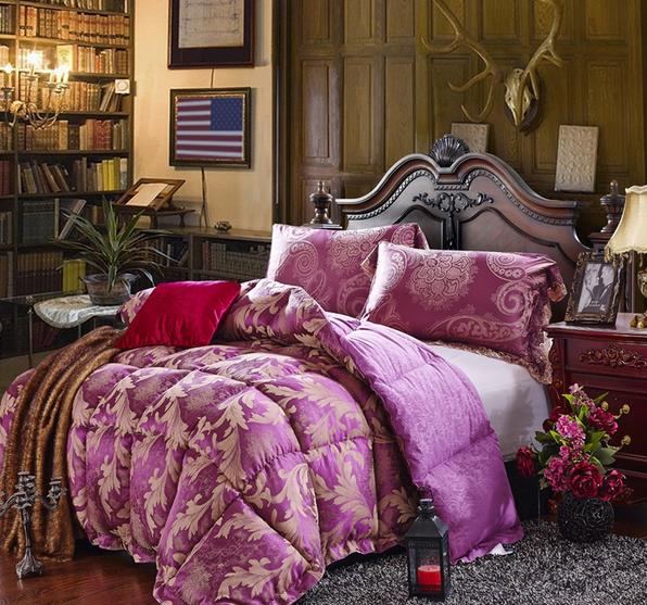 JNQ15BD086 Comforter with filling padding Jacquard shell bedspread Quilted bed cover