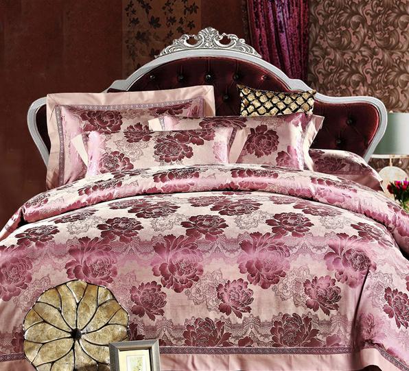 JNQ15BD109 Jacquard Duvet Cover Set bedspread bed valance bed skirt sheet set