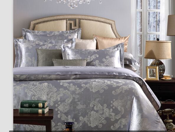 JNQ15BD120 Jacquard Duvet Cover Set bedspread bed valance bed skirt sheet set