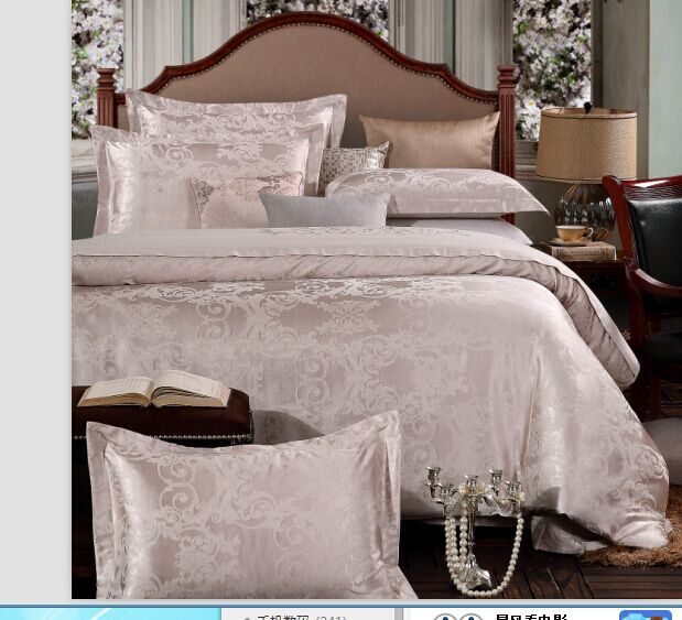 JNQ15BD117 Jacquard Duvet Cover Set bedspread bed valance bed skirt sheet set