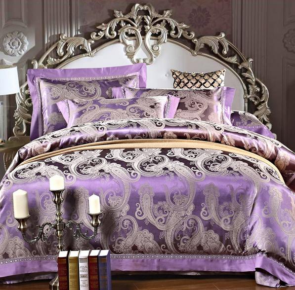 JNQ15BD110 Jacquard Duvet Cover Set bedspread bed valance bed skirt sheet set