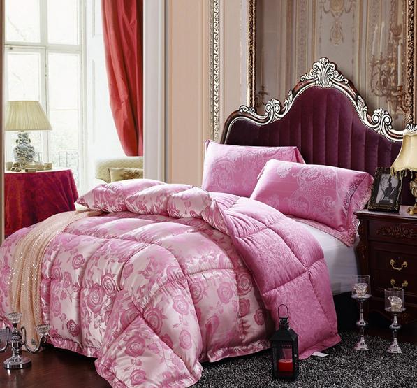 JNQ15BD087 Jacquard Comforter with padding filling Quilted bedspread bed cover