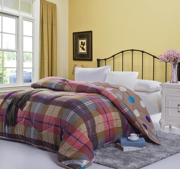 JNQ15BD082 Comforter with filled polyester padding Cotton shell bedspread Quilting bed cover