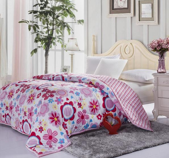 JNQ15BD085 Comforter with filled padding Cotton shell bedspread Quilted bedcover