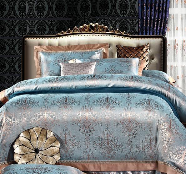 JNQ15BD108 Jacquard Duvet Cover Set bedspread bed valance bed skirt sheet set