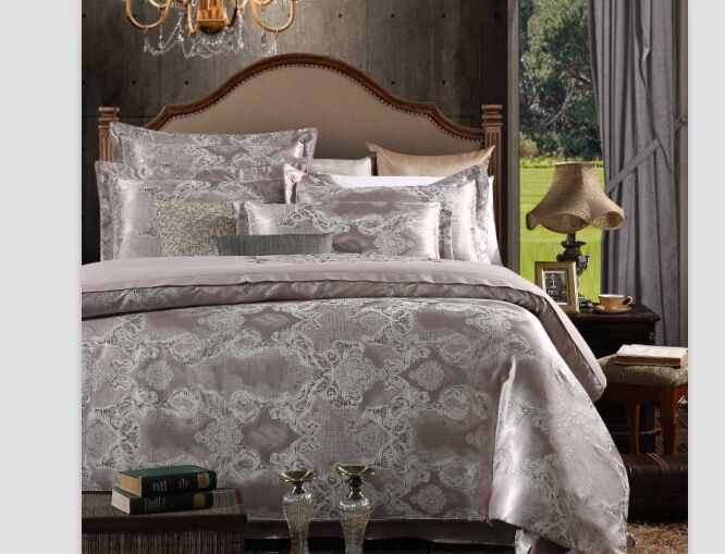 JNQ15BD118 Jacquard Duvet Cover Set bedspread bed valance bed skirt sheet set